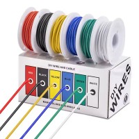 Набір багатожильних проводів 26 AWG,  у силіконовій ізоляції, 6 х 10 метрів, різнокольорові