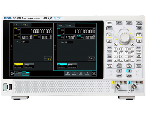RIGOL DG5252Pro генератор сигналів, 2 канала х 250 МГц,  ЦАП: 2,5 ГВ/с, роздільність: 16bit, пам’ять: 64М (опц.128М) точок