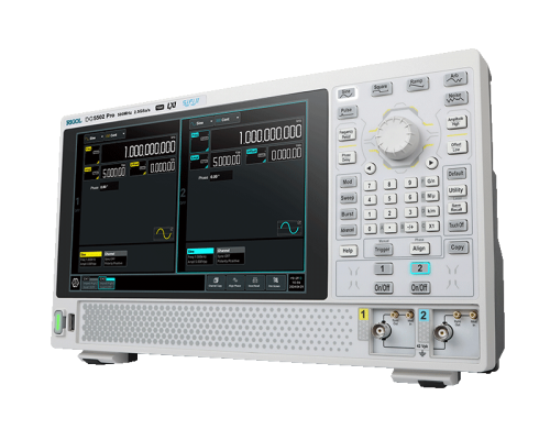 RIGOL DG5502Pro генератор сигналів, 2 канала х 500 МГц,  ЦАП: 2,5 ГВ/с, роздільність: 16bit, пам’ять: 64М (опц.128М) точок