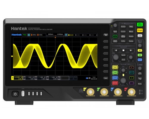 Hantek DPO8084E осцилограф 4 х 800 МГц, +16CH логічний аналізатор, +2CH AWG генератор, виборка: 8 ГВ/с, пам'ять: 2 Гб, декодування: RS232, I2C, SPI, LIN, CAN