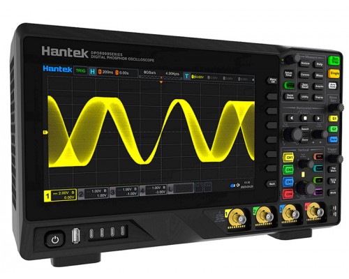 Hantek DPO8054E осцилограф 4 х 500 МГц, +16CH логічний аналізатор, +2CH AWG генератор, виборка: 8 ГВ/с, пам'ять: 2 Гб, декодування: RS232, I2C, SPI, LIN, CAN