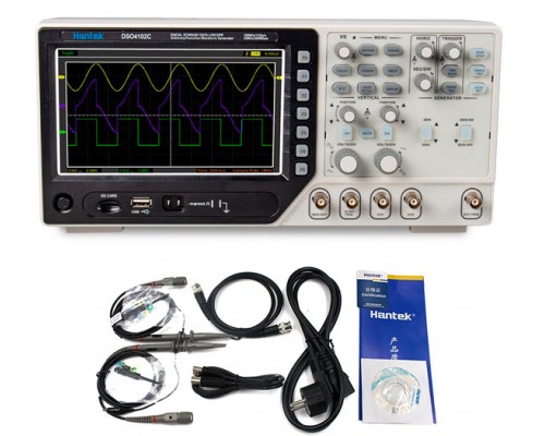 Hantek DSO4102C осцилограф 2 х 100 МГц, з вбудованим генератором