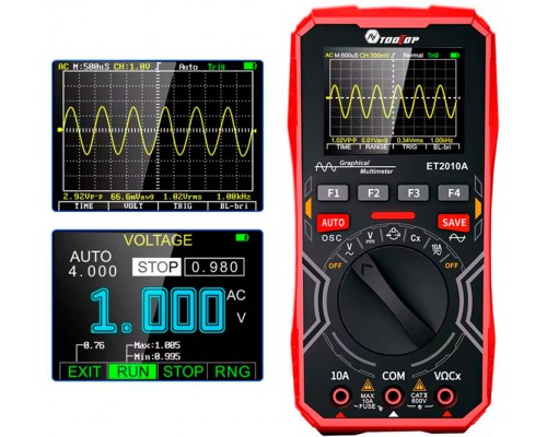 ET-2010A TOOLTOP, осцилограф 5 МГц + мультиметр TrueRMS