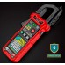 HABOTEST HT205D, струмові кліщі TrueRMS, AC/DC 600A, напруга AC / DC 600В, опір: 60 МОм, ємність: 60мФ, частота: до 10 МГц, Live, NCV, INRUSH, температура: до 1000 ºС.