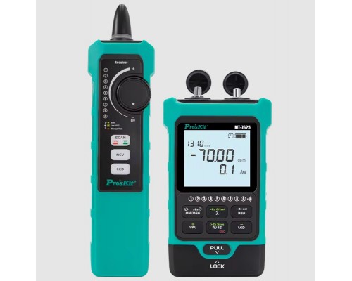 Pro`sKit MT-7625 кабель-тестер с измерителем оптической мощности OPM, VFL