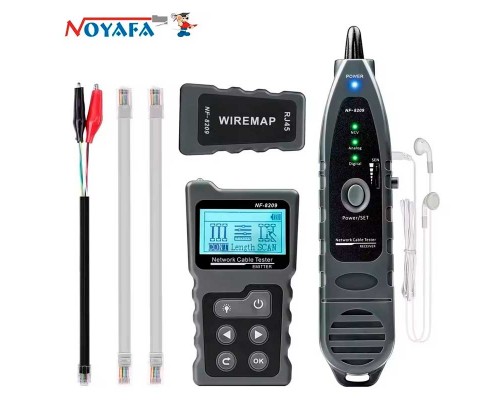 NOYAFA NF8209 кабельний тестер, PoE тестер, Wiremap, трасошукач, довжина кабеля