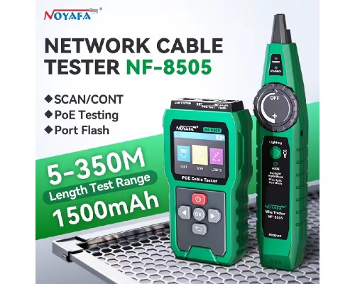 NOYAFA NF8505, багатофункціональний мережевий тестер, трасошукач, PoE, FLASH, Wiremap
