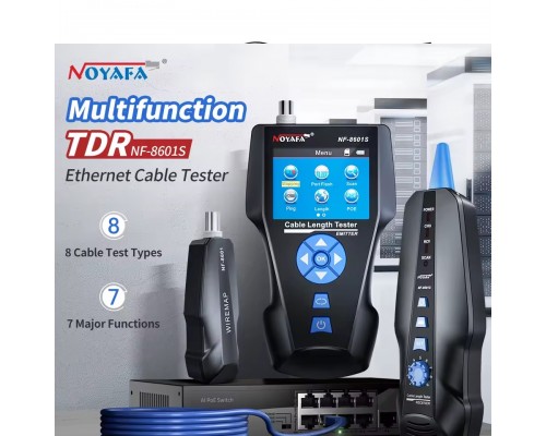 NOYAFA NF8601S багатофункціональний кабельний тестер, Wiremap, POE/PING-тестування,  + рефлектометр TDR