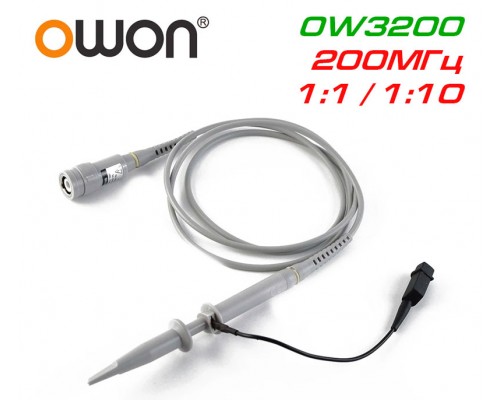 OW3200 щуп для осцилографа OWON, 200 МГц, ділення: 1:1/10:1, напруга до 600В