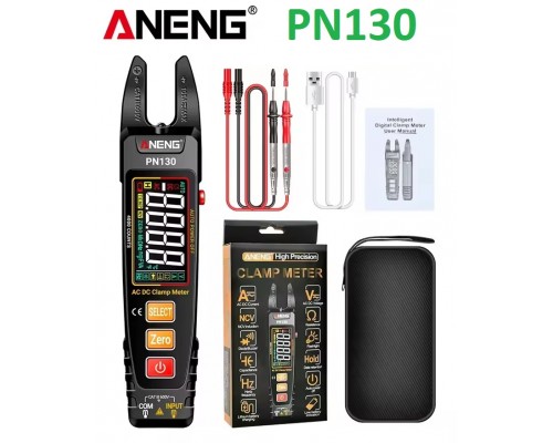 ANENG PN130, струмові кліщі, AC/DC 100A, напруга AC/DC 600В, опір: 20 МОм, ємність: 4мФ, частота: 4 МГц