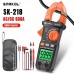 SNAKOL SK218, струмові кліщі TrueRMS, AC/DC 600A, напруга AC / DC 600В, опір: 60 МОм, ємність: 60мФ, частота: до 20кГц NCV, температура: до 1000 ºС.