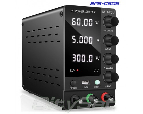 KUAIQU SPS-C605 імпульсний лабораторний блок живлення: 0-60В, 0-5А