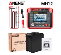 MH12, мегаомметр ANENG, тестер опору ізоляції до 10 ГОм, тестова напруга: 50В, 100В, 250В, 500В, 1000В; вимірювання DAR / PI