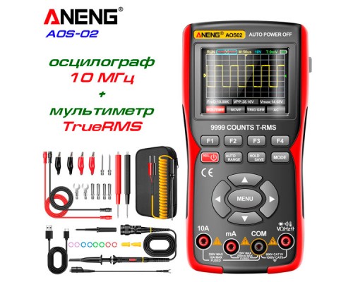 ANENG, AOS-02 (set2), осцилограф 10МГц + мультиметр TrueRMS