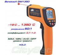 GM1350 пирометр Benetech, до 1350 °С, оптическое разрешение 50:1