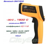 GM1500 пирометр Benetech, до 1500 °С, оптическое разрешение 50:1