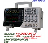 DSO4204B осциллограф 4 х 200 МГц