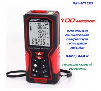 Noyafa NF-2100 лазерная рулетка до 100 метров, встроенный уровень