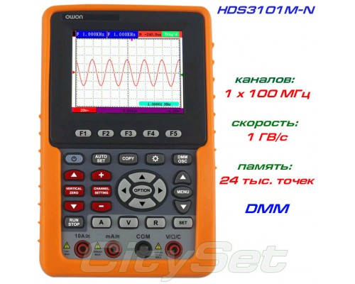 HDS3101M-N портативный осциллограф OWON, полоса: 1 х 100 МГц