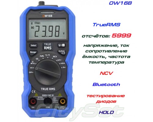 OW16B, профессиональный мультиметр, TrueRMS, Bluetooth