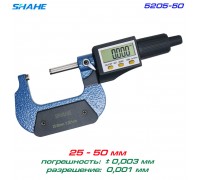 SHAHE 5205-50 цифровой микрометр 25-50 мм, разрешение: 0,001мм