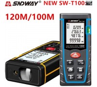 SNDWAY SW-T100 лазерная рулетка до 100 метров, встроенные уровни, min/max, дисплей 2"