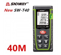 SNDWAY SW-T40 лазерная рулетка до 40 метров, встроенные уровни, min/max, дисплей 2"
