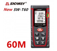 SNDWAY SW-T60 лазерна рулетка до 60 метрів, вбудовані рівні, min/max, дисплей 2"