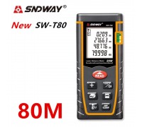 SNDWAY SW-T80 лазерна рулетка до 80 метрів, вбудовані рівні, min/max, дисплей 2"