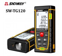 SNDWAY SW-TG120 лазерная рулетка до 120 м, встроенные уровни, min/max, дисплей 2"