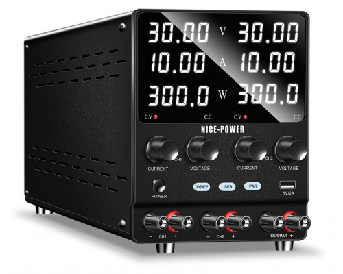 NicePower SPS1203-2KD двоканальний імпульсний блок живлення: 2 x (0-120В, 0-3А), 720 Вт.