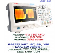 UPO3154E осциллограф 4 х 150 МГц, выборка: 2,5ГВ/с, память: 70М точек