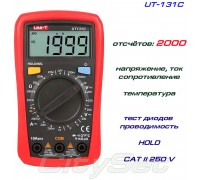 UNI-T UT131C, мультиметр, ток, напряжение, сопротивление, измерение температуры