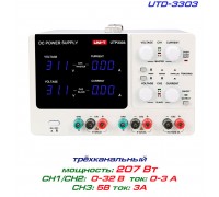 UTP3303 блок питания регулируемый, 3 канал: 0-32В, 0-3А