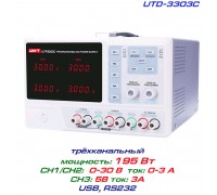 UTP3303C блок питания регулируемый, 3 канал: 0-32В, 0-3А