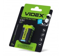 Videx 6LR61, 1шт. батарейка лужна, 9В, 600мАч