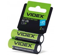 Videx LR6, AA 2шт. SHRINK, батарейка лужна, 1.5В, 2600мА