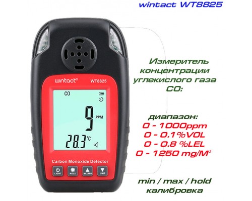 WT8825 измеритель концентрации угарного газа
