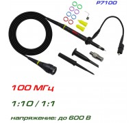 P7100 пробник для осциллографа, 100 МГц, деление: 1:1/10:1, напряжение до 600В