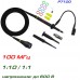 P7100 пробник для осциллографа, 100 МГц, деление: 1:1/10:1, напряжение до 600В
