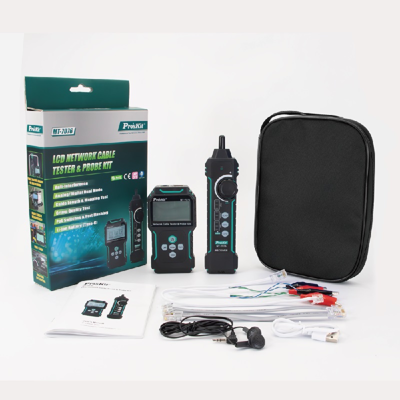 Pro'sKit MT-7076 — професійний кабельний тестер з цифровою фільтрацією перешкод